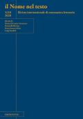 Il nome nel testo. Rivista internazionale di onomastica letteraria (2020). Vol. 22