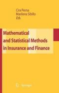 Mathematical and statistical methods for insurance and finance