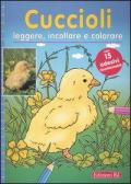 Cuccioli. Leggere, incollare e colorare