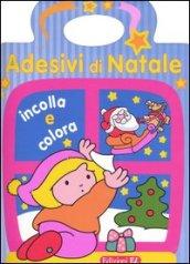 Adesivi di Natale. Incolla e colora. Con adesivi