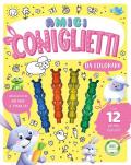 Amici coniglietti da colorare. Ediz. illustrata. Con 12 pastelli