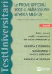 Le prove ufficiali 2002 di ammissione all'area medica