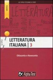 Letteratura italiana. 3.Ottocento e Novecento