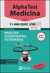 Alpha Test. Medicina. 11.000 quiz. Per l'ammissione a medicina, odontoiatria, veterinaria. Con chiave USB