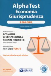 Alpha test economia e giurisprudenza. 4.000 quiz. Con Contenuto digitale per download