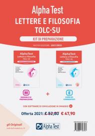 Alpha Test. Lettere e Filosofia. Kit di preparazione: Manuale di preparazione-Esercizi commentati. Nuova ediz. Con software di simulazione