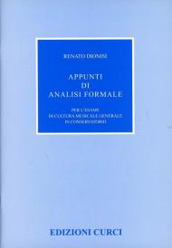 Appunti di analisi formale per l'esame di cultura musicale generale in conservatorio