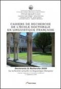 Cahiers de recherche de l'École doctorale en linguistique française