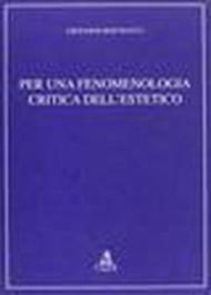 Per una fenomenologia critica dell'estetico