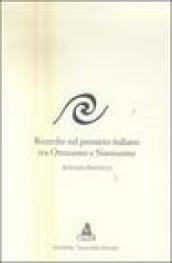 Ricerche sul pensiero italiano tra Ottocento e Novecento