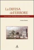 La difesa dell'errore. Senso comune e filosofia positiva in Thomas Brown