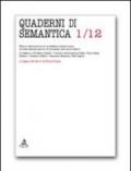 Quaderni di semantica (2012). 1.