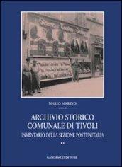 Archivio storico comunale di Tivoli. 2.Inventario della sezione postunitaria