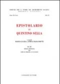 Epistolario di Quintino Sella. Indice generale dei nomi di persona e di luogo