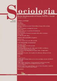 Sociologia. Rivista quadrimestrale di scienze storiche e sociali (2022). Vol. 1