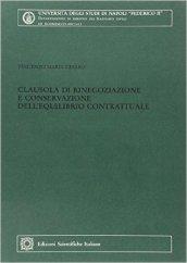 Clausola di rinegoziazione e conservazione dell'equilibrio contrattuale