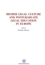 Higher legal culture and postgraduate legal education in Europe