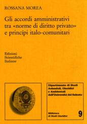 Gli accordi amministrativi tra «norme di diritto privato» e principi italo-comunitari