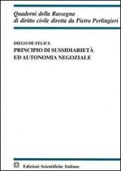 Principio di sussidarietà ed autonomia negoziale