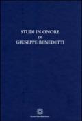 Studi in onore di Giuseppe Benedetti