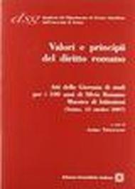 Valori e principi del diritto romano