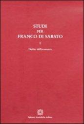 Studi per Franco Di Sabato. Diritto dell'economia-Impresa e procedure concorsuali-Società