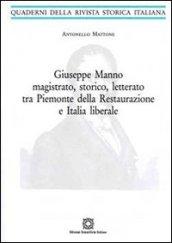 Giuseppe Manno magistrato, storico, letterato tra Piemonte della Restaurazione e Italia liberale
