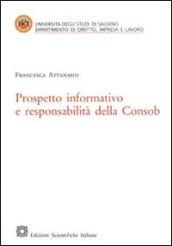 Prospetto informativo e responsabilità della Consob