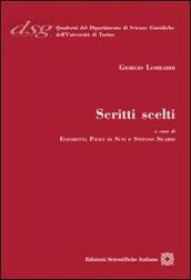 Giorgio Lombardi. Scritti scelti