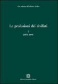 Le prolusioni dei civilisti: (1873-1899)-(1900-1935)-(1940-1979)