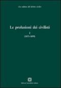 Le prolusioni dei civilisti: (1873-1899)-(1900-1935)-(1940-1979)