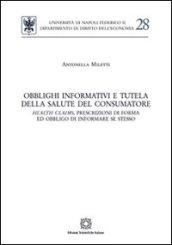 Obblighi informativi e tutela della salute del consumatore