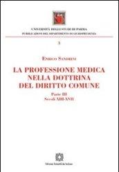 La professione medica nella dottrina del diritto comune