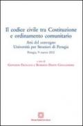 Il codice civile tra Costituzione e ordinamento comunitario