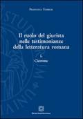 Il ruolo del giurista nelle testimonianze della letteratura romana. Cicerone