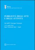 Pubblicità degli atti e delle attività