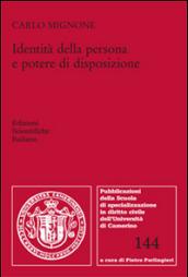 Identità della persona e potere di sisposizione