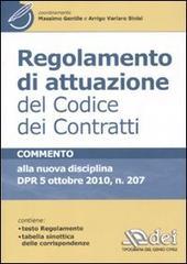 Regolamento di attuazione del codice dei contratti