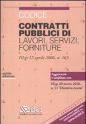 Codice contratti pubblici di lavori, servizi, forniture