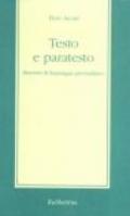 Testo e paratesto. Itinerari di linguaggio giornalistico