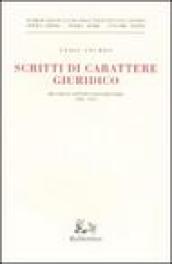 Scritti di carattere giuridico. Discorsi e attività parlamentare (1946-1959)