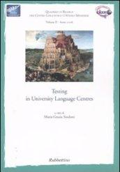 Testing in university language centres