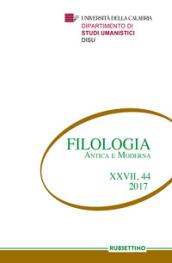 Filologia antica e moderna (2017). Vol. 44