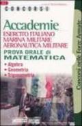 Accademie. Esercito italiano, marina militare, aeronautica militare. Prova orale di matematica. Algebra, geometria, trigonometria