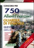 Concorsi per 750 allievi finanzieri guardia di finanza. Questionari