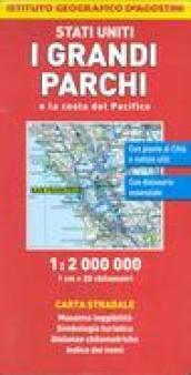 Stati Uniti. I grandi parchi e la costa Pacifico 1:2.000.000