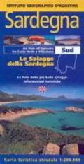 Sardegna. Sud 1:200.000. Le spiagge della Sardegna. Ediz. italiana e inglese