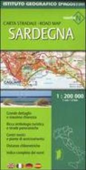 Sardegna 1:200.000. Ediz. multilingue