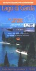 Lago di Garda 1:75 000. Con guida turistica. Ediz. italiana e tedesca