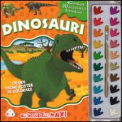 Dinosauri. Gli acquerelli maxi. Ediz. illustrata. Con gadget